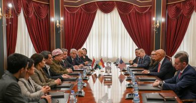 مسعود بارزاني يجتمع بقائد “قسد” مظلوم عبدي والمبعوث الأمريكي توم باراك في مصيف صلاح الدين